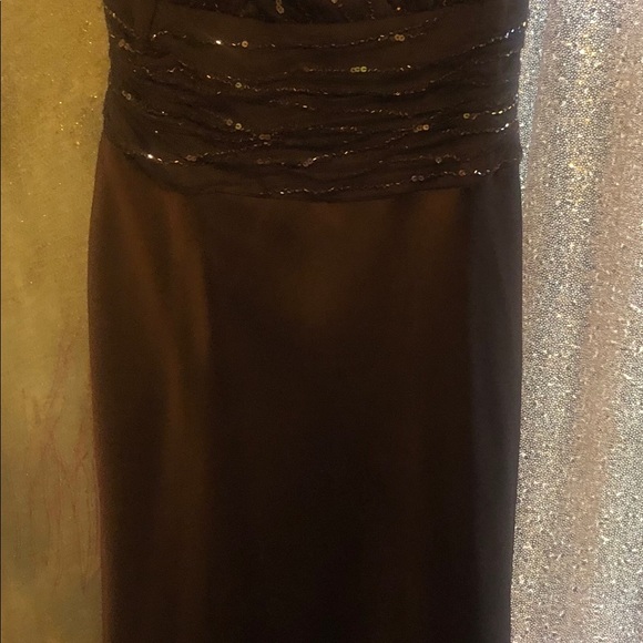 Beautiful brown and sequins Anne Klein dress - Picture 2 of 4